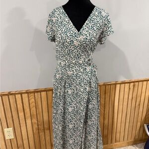 Sienna Sky Floral Faux-Wrap Maxi Dress - Size S